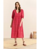 Rosafarbenes Cara-Baumwollkleid