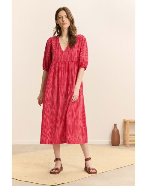 Rosafarbenes Cara-Baumwollkleid