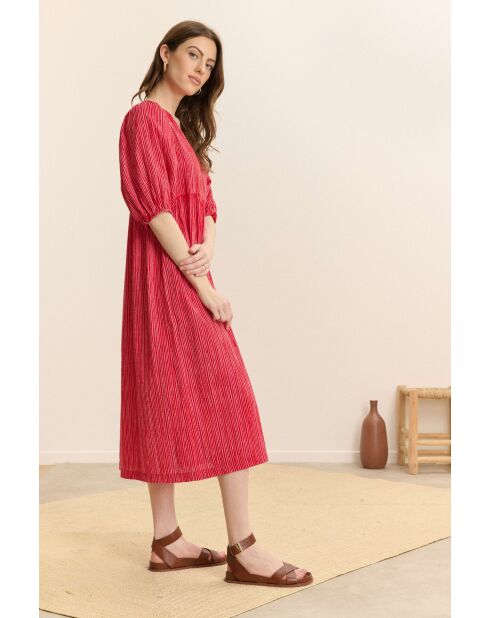 Rosafarbenes Cara-Baumwollkleid