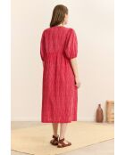 Rosafarbenes Cara-Baumwollkleid