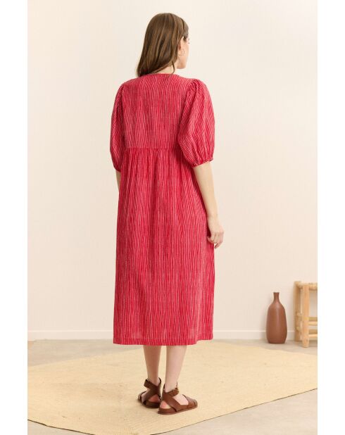 Rosafarbenes Cara-Baumwollkleid
