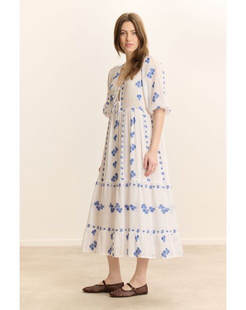 Weißes Baumwollkleid Camille