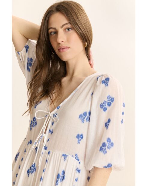 Weißes Baumwollkleid Camille