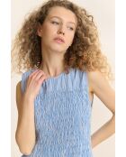 Capucine blauwe katoenen jurk