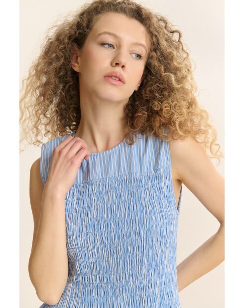 Capucine blauwe katoenen jurk