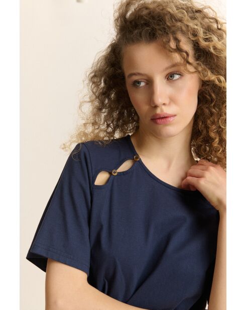 Navyblaues Baumwollkleid Calvin