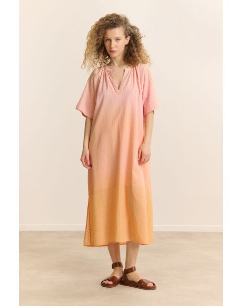 Orangefarbenes Baumwollkleid Carl