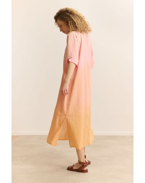 Orangefarbenes Baumwollkleid Carl