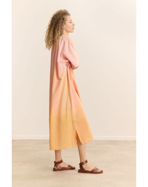 Orangefarbenes Baumwollkleid Carl