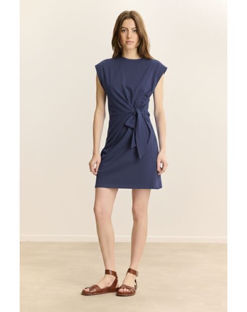 Marineblaues Baumwollkleid Valena