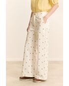 Pantalon en coton Victorine blanc