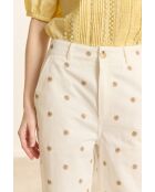 Pantalon en coton Victorine blanc