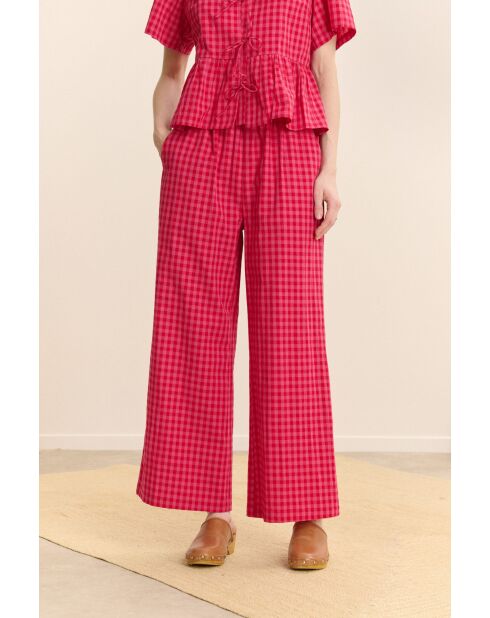 Pantalones Coline de algodón rosa