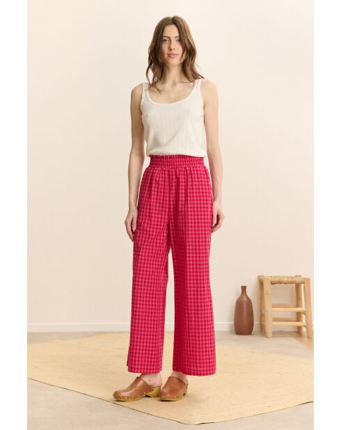 Pantalones Coline de algodón rosa