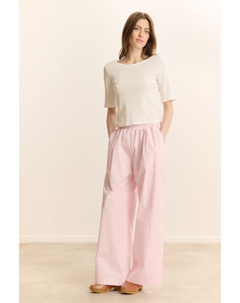 Roze katoenen broek van Colas