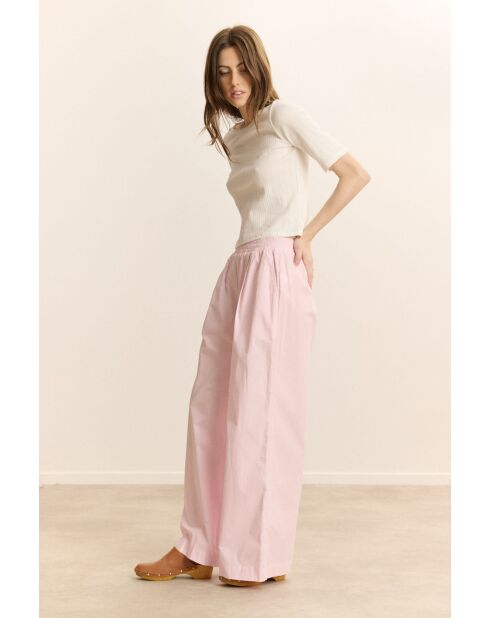 Roze katoenen broek van Colas