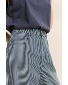Marineblauwe katoenen broek Cole