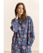 Chemise en coton Telma bleue
