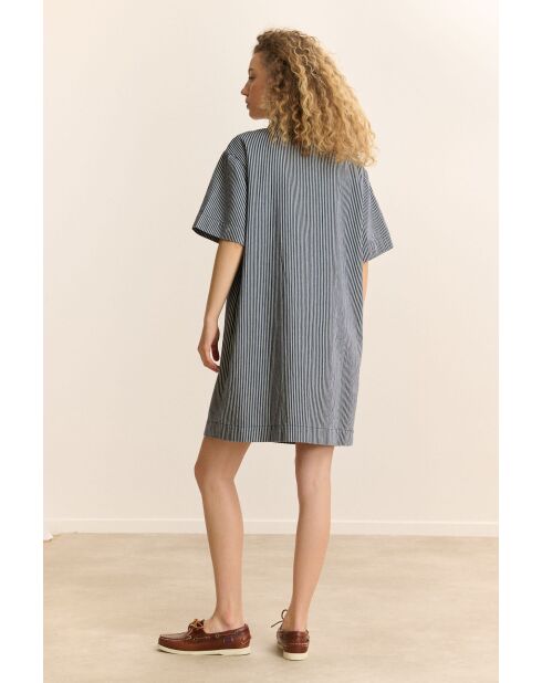 Marineblaues Baumwollkleid Calie