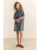 Marineblaues Baumwollkleid Calie