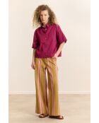 Chemise en coton Celine grenat