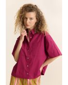 Chemise en coton Celine grenat