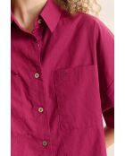 Chemise en coton Celine grenat