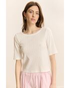 T-shirt van wit katoen Charlotte