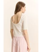 T-shirt van wit katoen Charlotte