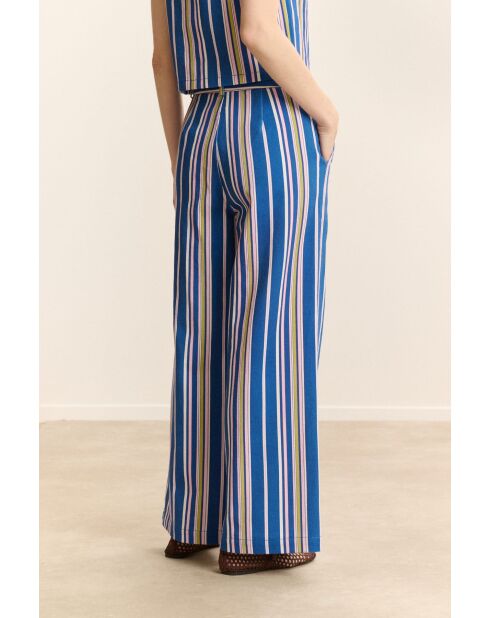 Pantalon en coton Victorine bleu