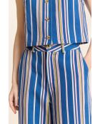 Pantalon en coton Victorine bleu