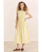 Vestido de algodón amarillo Capucine
