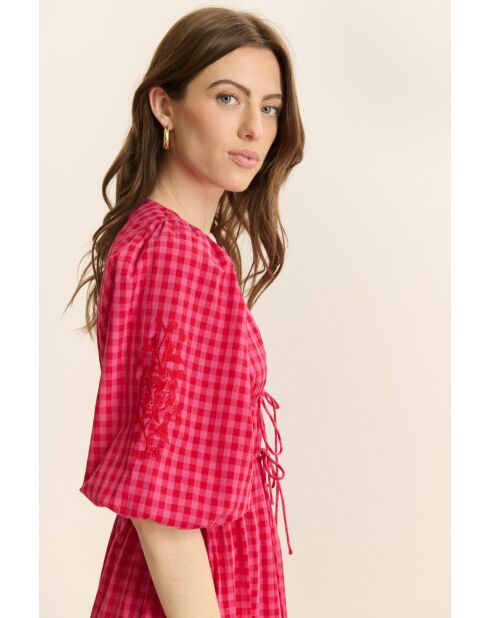 Roze katoenen jurk Vanina