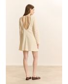 Ecrufarbenes Baumwollkleid Carmen
