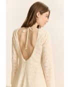 Ecrufarbenes Baumwollkleid Carmen