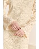 Ecrufarbenes Baumwollkleid Carmen