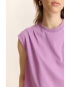 Lilafarbenes Baumwoll-T-Shirt Vista