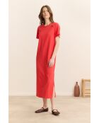 Rotes Baumwollkleid Calvin