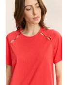 Rotes Baumwollkleid Calvin