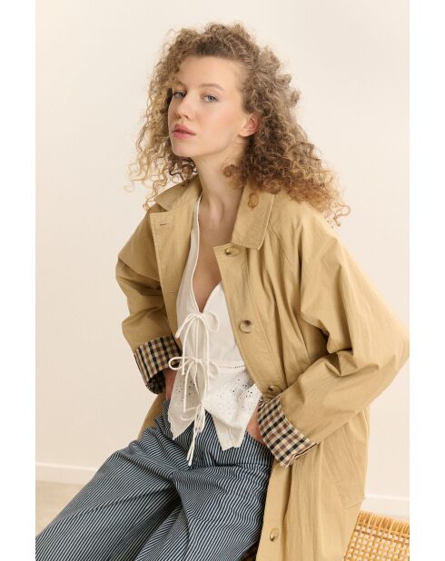Manteau en coton Vancouver beige