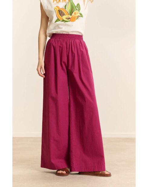 Pantalon en coton Colas grenat