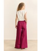 Pantalon en coton Colas grenat