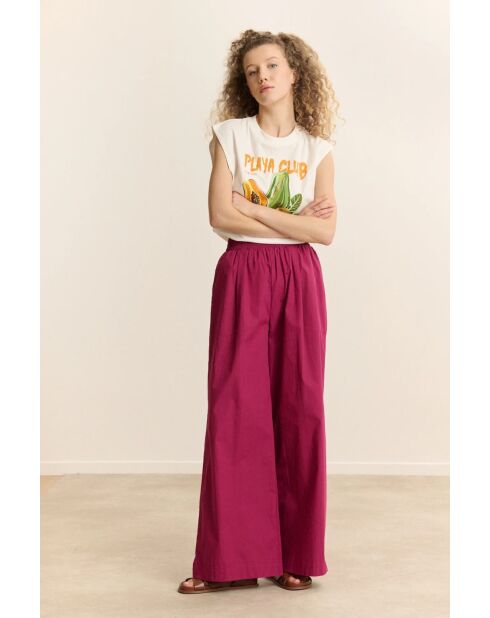 Pantalon en coton Colas grenat