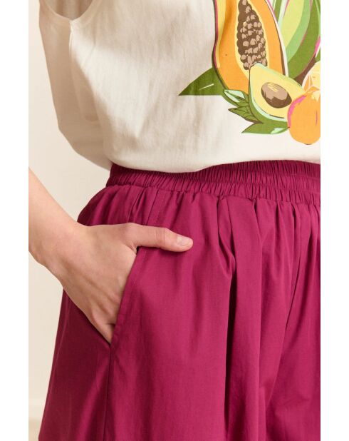 Pantalon en coton Colas grenat