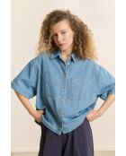Chemise en coton Celine bleue