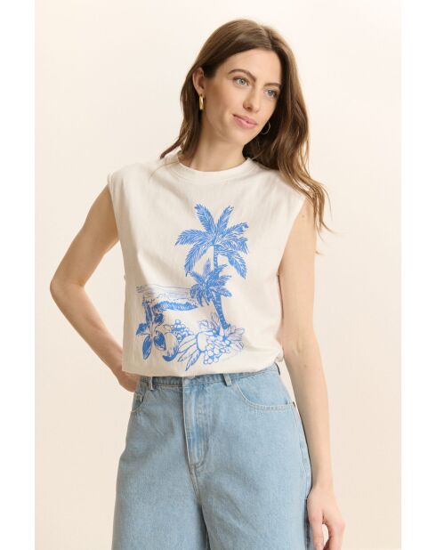 T-Shirt en coton Palmier blanc