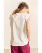 T-shirt van wit katoen Playa