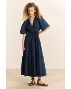 Marineblaues Baumwollkleid Camila