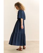 Marineblaues Baumwollkleid Camila