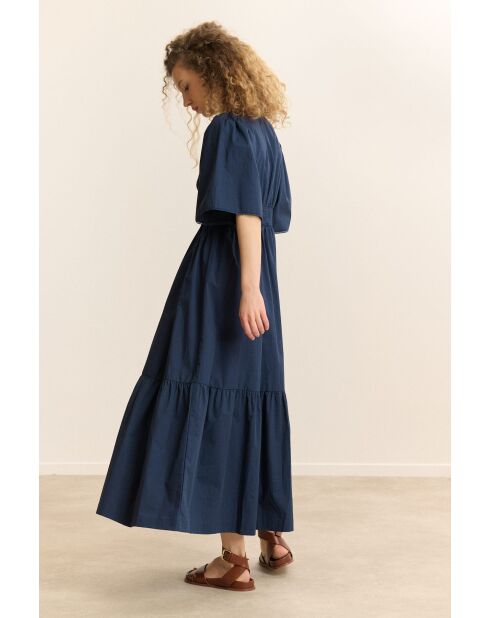 Marineblaues Baumwollkleid Camila